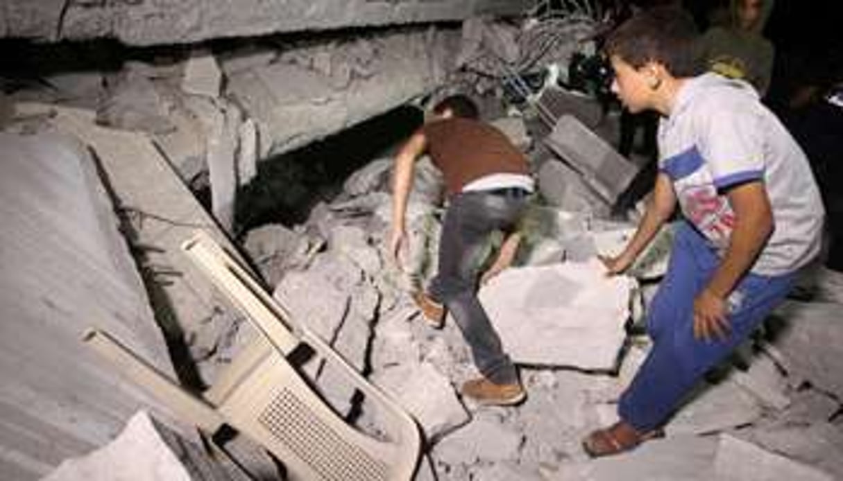 La maison de Hussam Qawasmeh, soupçonnés du meurtre des 3 jeunes Israéliens, le 18 août 2014. © AFP