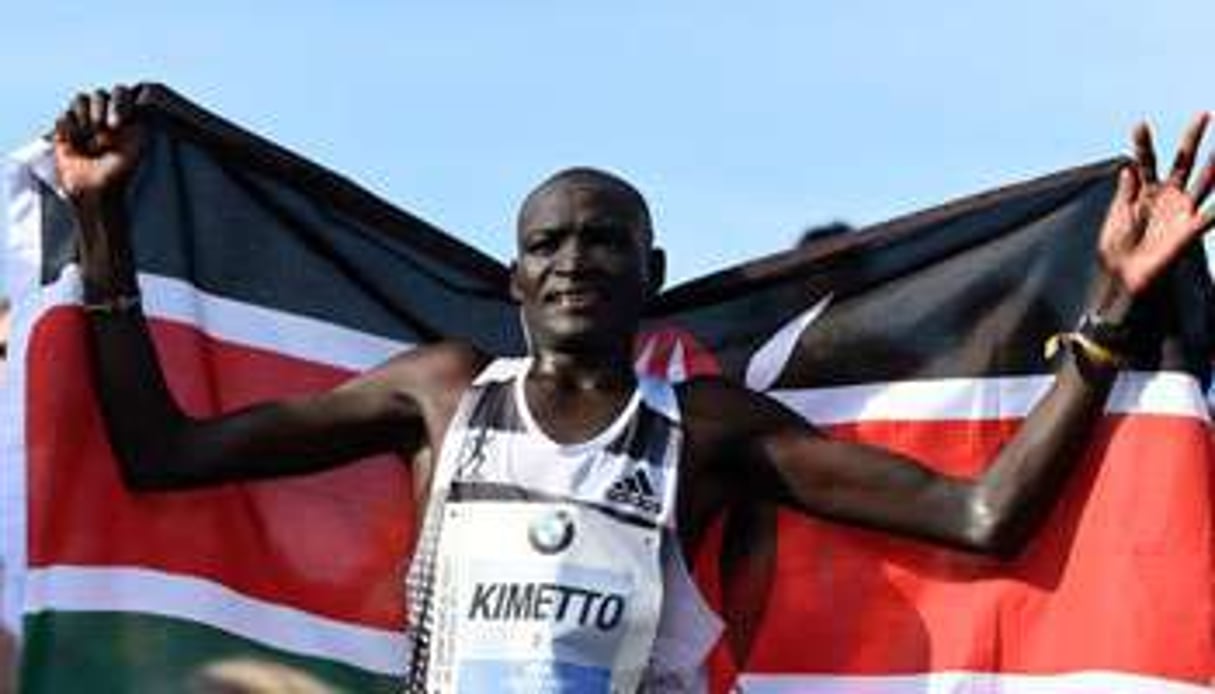 Dennis Kimetto, nouveau détenteur du record du monde du marathon. © AFP