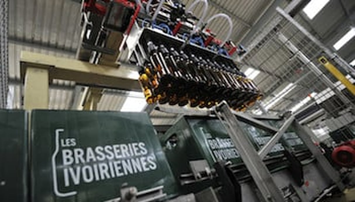 Vue d’une usine des Brasseries ivoiriennes, filiale d’Eurofind. © Olivier/JA