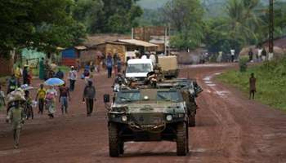 Des militaires de la force Sangaris à Bambari, en Centrafrique, le 16 avril 2014. © AFP