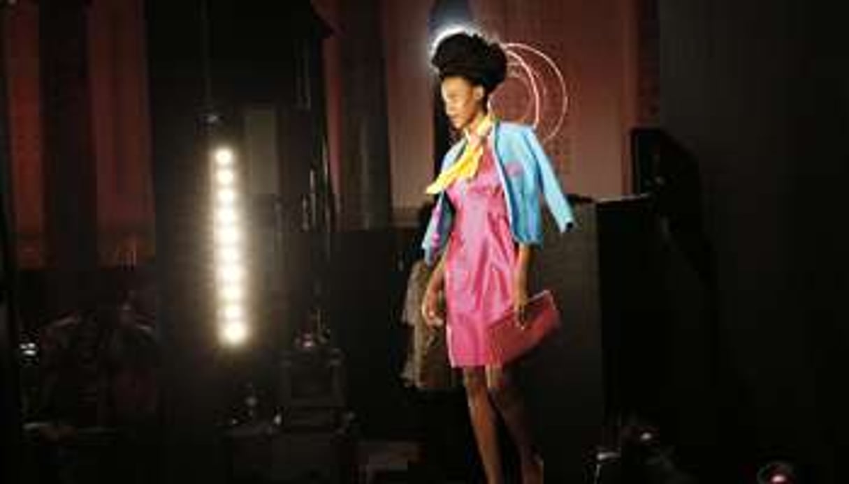 Un mannequin lors de la Black Fashion Week. © Bruno Levy pour J.A.