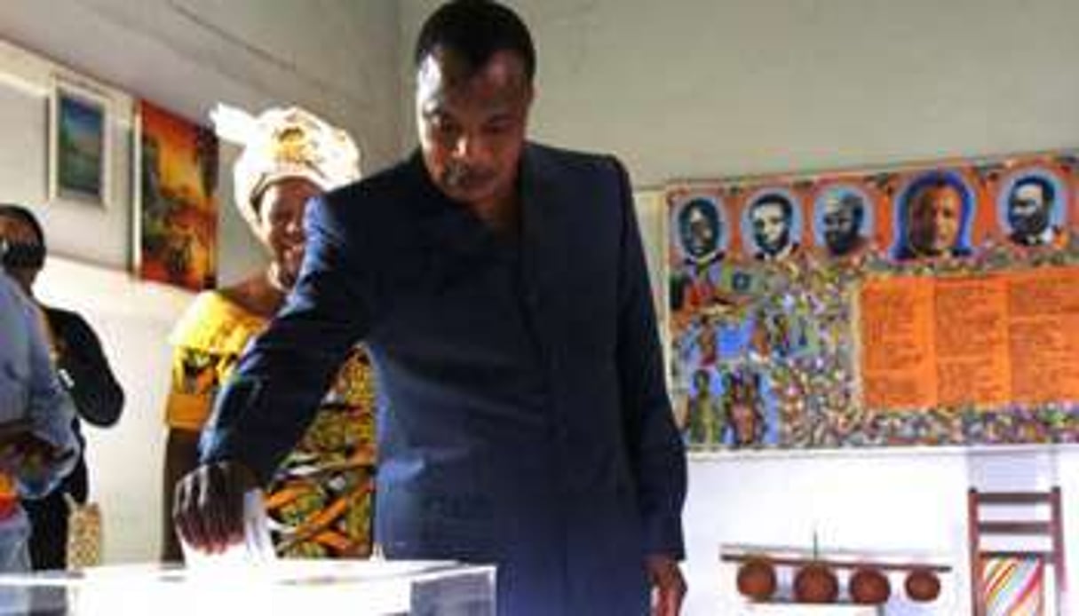 Le président congolais Denis Sassou Nguesso le 15 juillet 2010 à Brazzaville. © Guy-Gervais Kitina / AFP