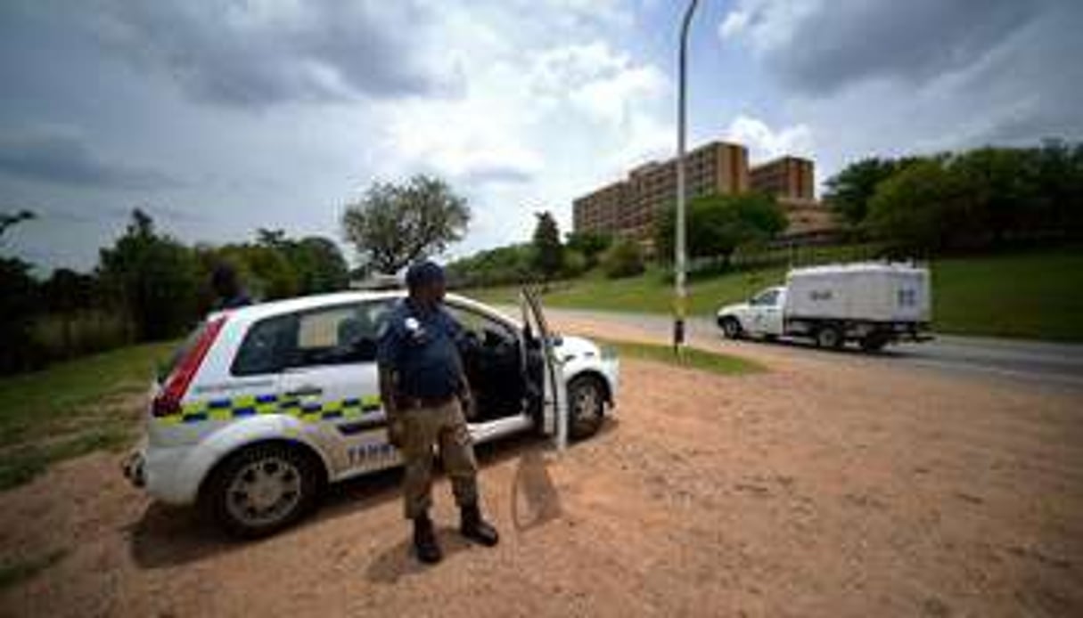 Une patrouille de police à Pretoria. © Filippo Monteforte /AFP