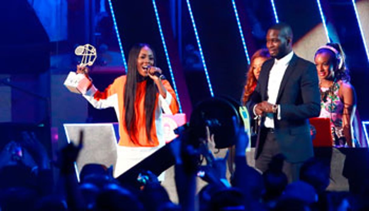 Tiwa Savage, meilleure artiste des MTV Africa Awards, est partenaire de la filiale nigériane de MTN. © Rajesh Jantilal/AFP