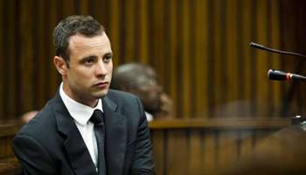 Oscar Pistorius, lors de son procès, le 7 mars. © AFP