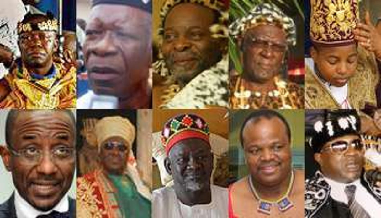 Une sélection des chefs traditionnels qui est loin d’être exhaustive… © DR/AFP/Montage J.A.