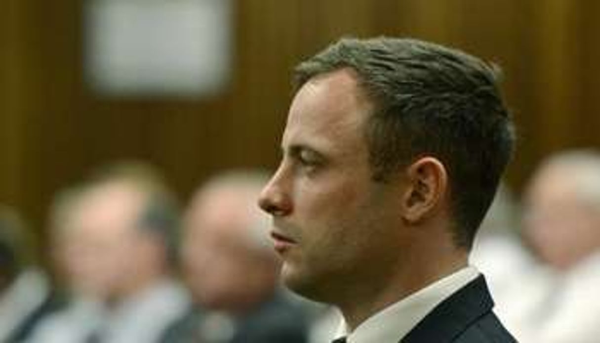 Oscar Pistorius lors de la dernière audience de son procès le 21 octobre 2014 à Pretoria. © AFP