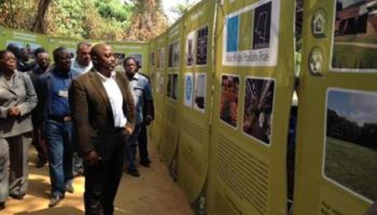 Le président Joseph Kabila lors de l’inauguration du parc agro-industriel de Bukanga-Lonzo, le 15 juillet 2014. DR