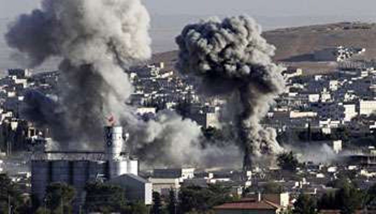 La ville de Kobané (Syrie), le 15 octobre. © AFP