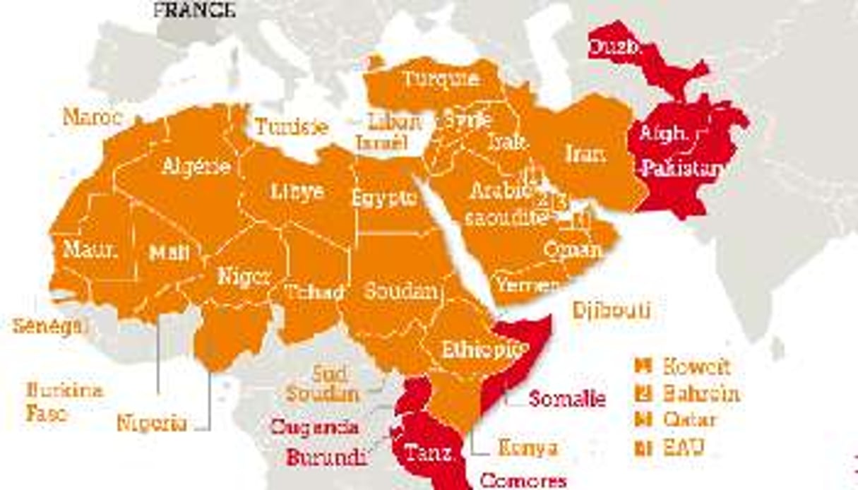 Les 40 pays dans lesquels le quai d’Orsay recommande Français vigilance particulière © Ministère des Affaires étrangères