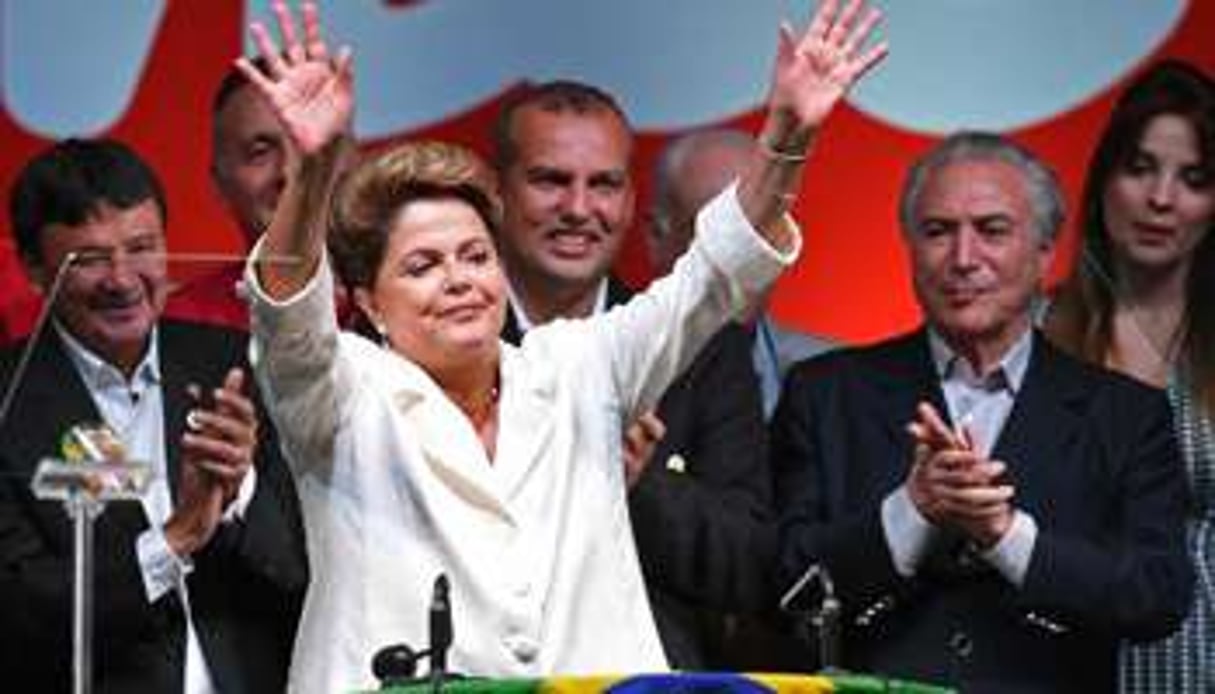 Dilma Rousseff, réelue présidente du Brésil, le 26 octobre 2014 à Brasilia © Evaristo Sa/AFP