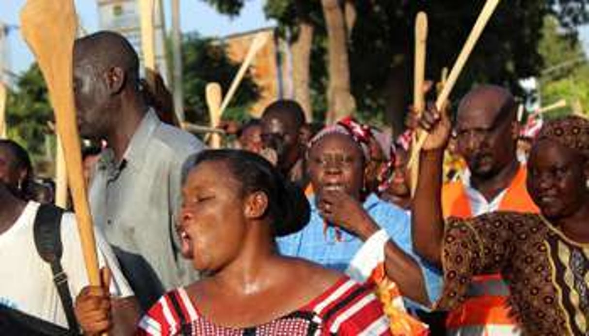 Manifestation à Ouagadougou au Burkina Faso le 27 octobre 2014. © AFP/Romaric Hien