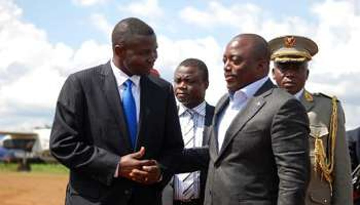 Le président Joseph Kabila et Julien Paluku, gouverneur du Nord-Kivu. © AFP
