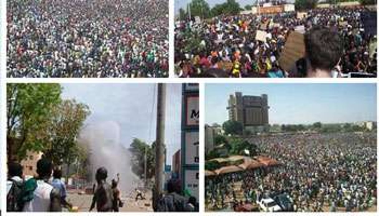 Photos de Ouagadougou publiées sur Twitter. © AFP