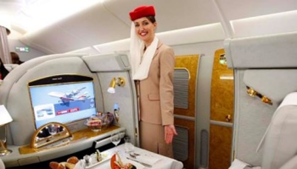 Basée à Dubaï, Emirates dessert 26 villes du continent. Ici, dans un A380. © Reuters