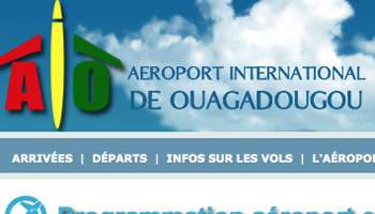 Capture d’écran du site aeroport-ouagadougou.com © aeroport-ougadougou.com