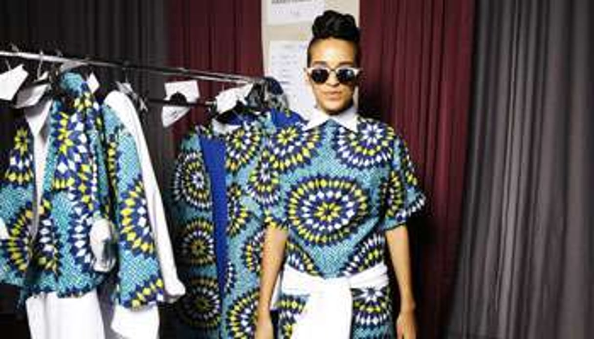 Collection d’Hayati Chayehoi lors de la Black Fashion week 2014, à Paris. © Bruno Levy/Pour J.A.