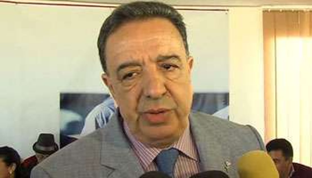 Ahmed Zaïdi lors d’une conférence de presse à rabat en 2012. © Capture d’écran YouTube.