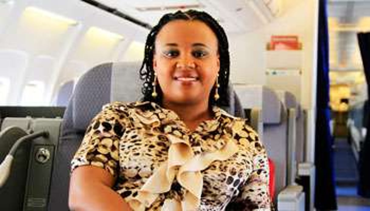 Fatima Beyina-Moussa est la directrice générale de la compagnie aérienne ECAir. © Baudouin Mouanda/JA