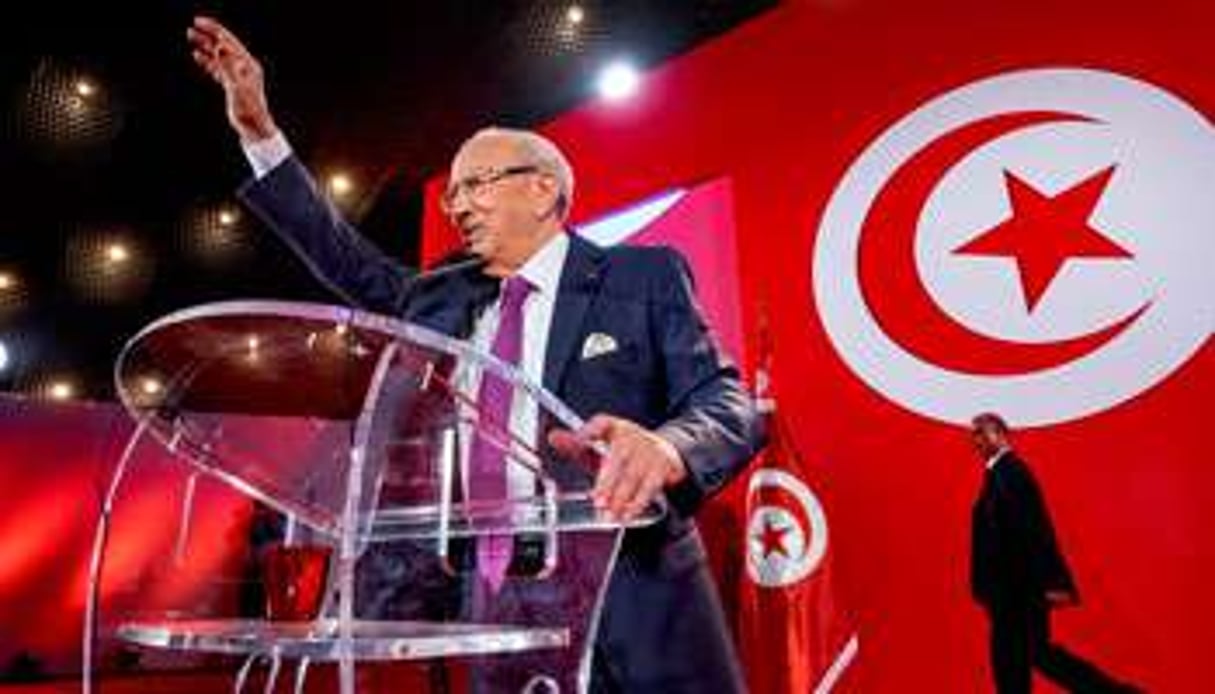 Béji Caïd Essebsi lors du premier meeting pour les législatives. © Nicolas Fauqué/www.imagesdetunisie.com