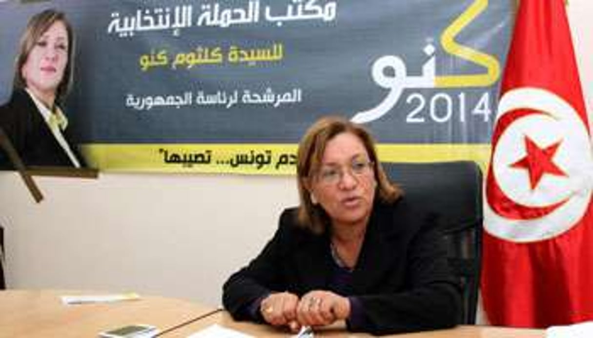 Kalthoum Kennou est la première femme candidate à la présidence de la Tunisie. © XINHUA/SIPA
