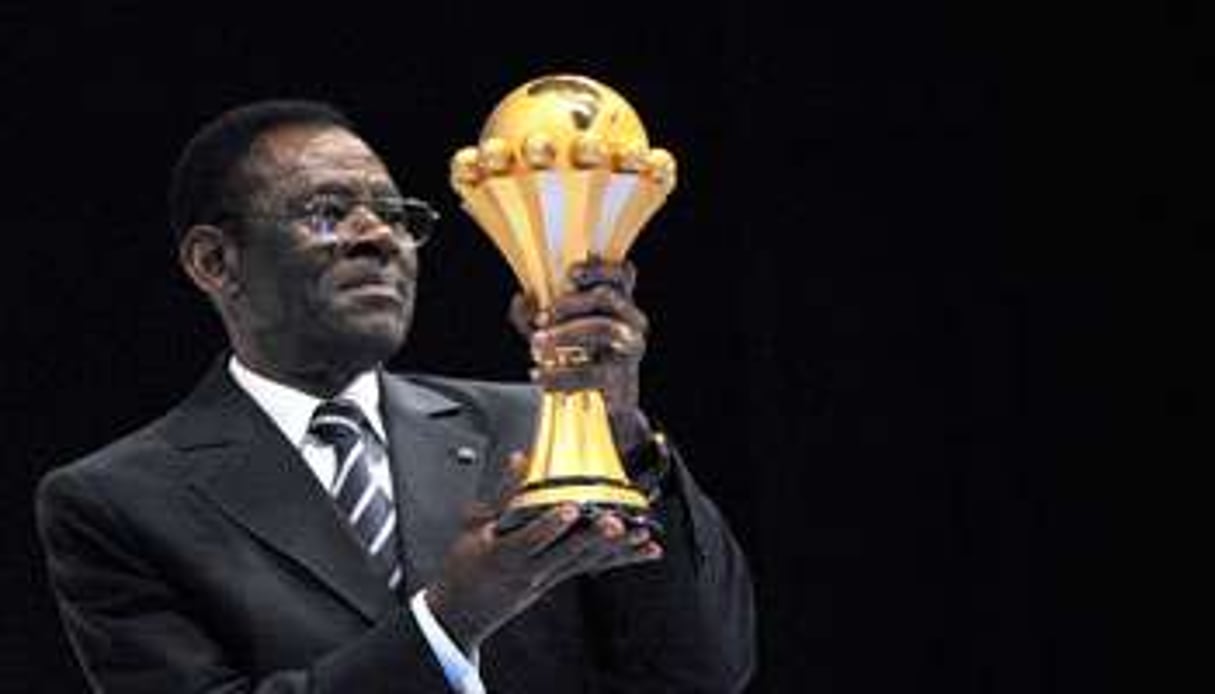 Teodoro Obiang Nguema Mbasogo avant la CAN 2012. © Voishmel/AFP