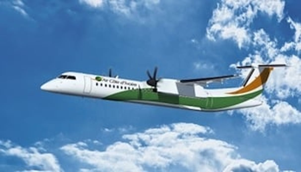 Pour assurer ces dessertes, Air Côte d’Ivoire a acquis deux avions Bombardier Q400. © Bombardier