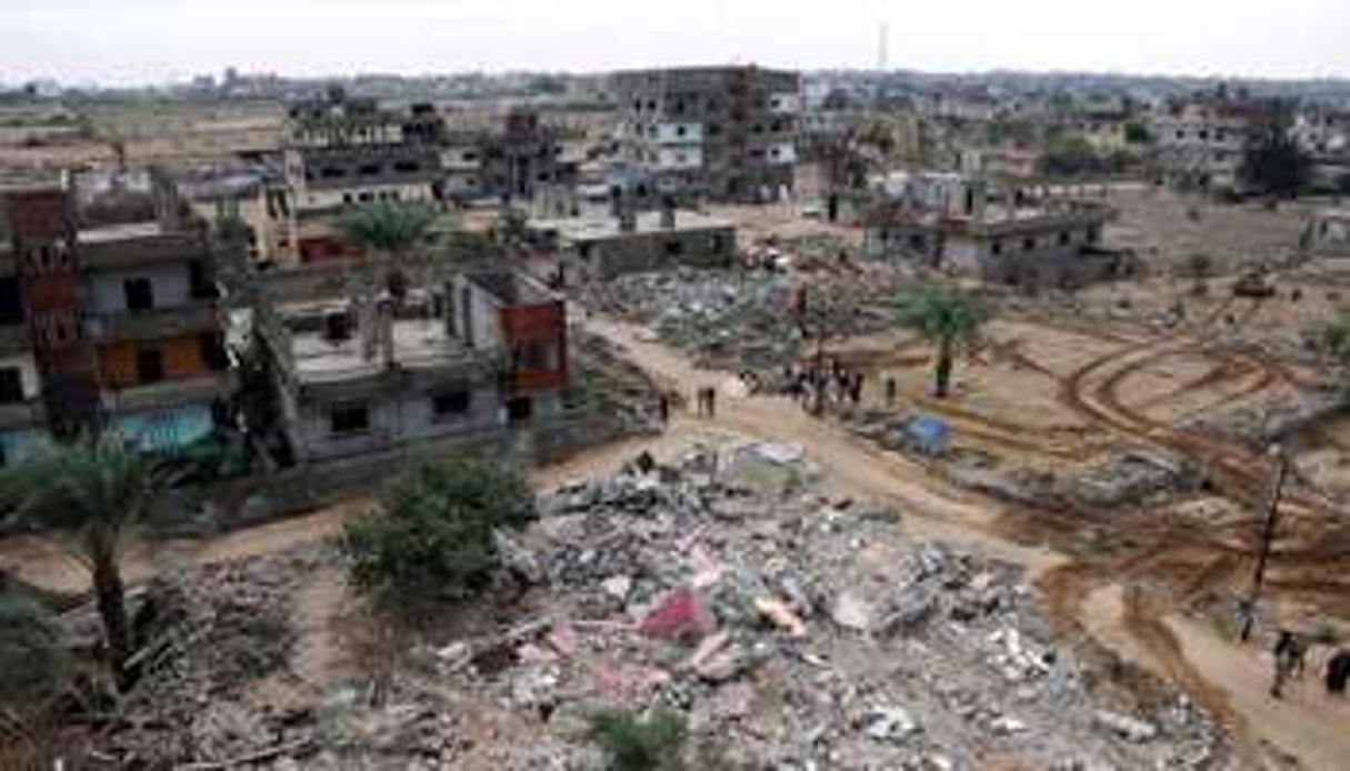 Un quartier de Rafah où des maisons ont été détruites par l’armée égyptienne, le 4 novembre. © AFP