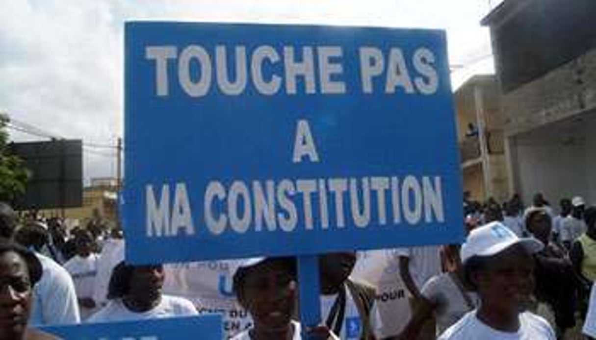 Manifestation organisée par l’opposition, le 21 novembre 2014 à Lomé. © AFP