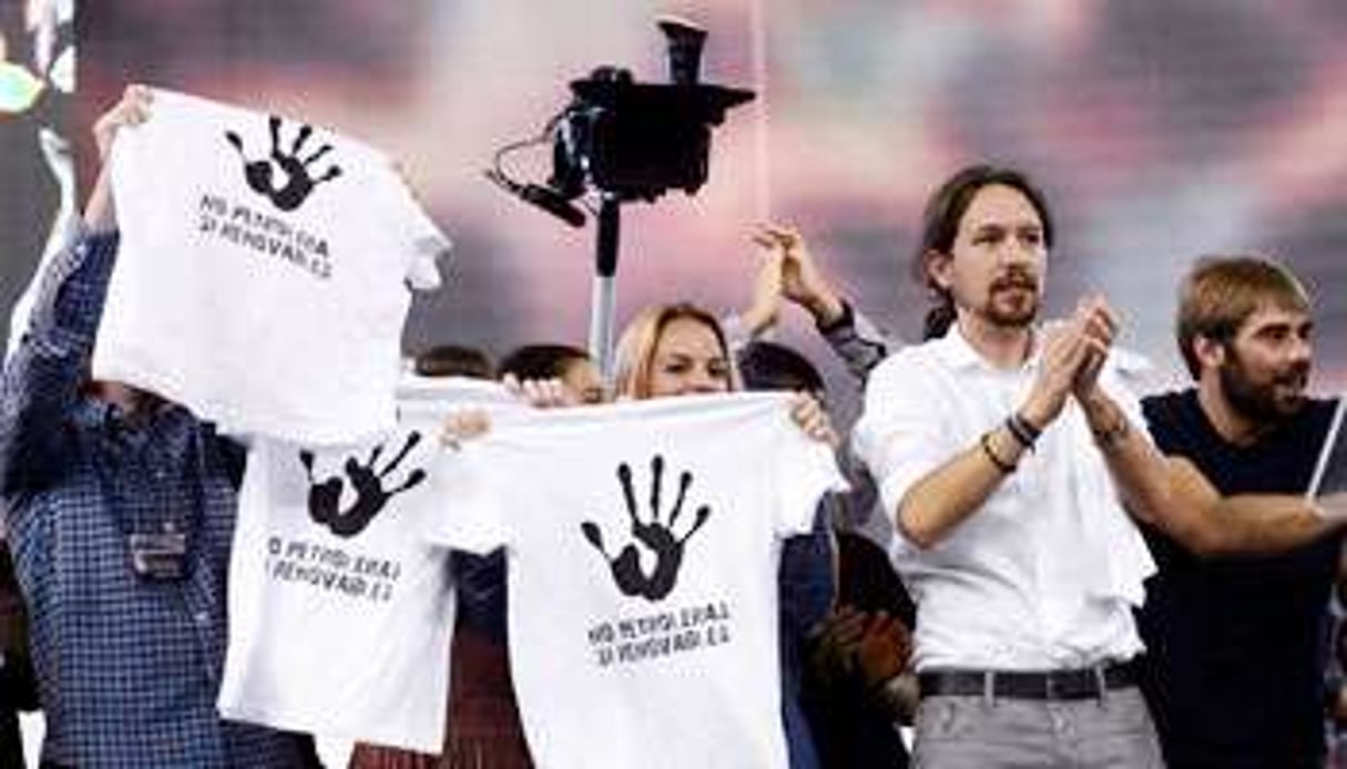 Pablo Iglesias, leader de Podemos, le 18 octobre à Madrid. © Dani Pozo/AFP