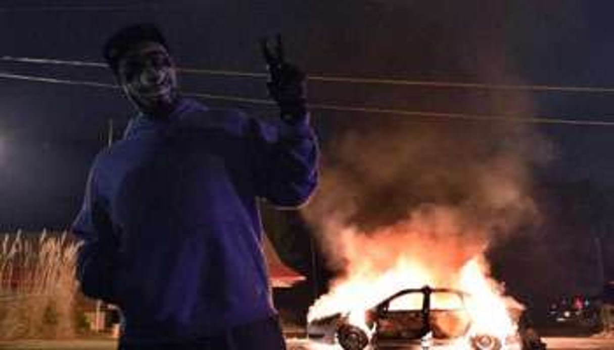 Un manifestant à Ferguson, le 24 août. © AFP