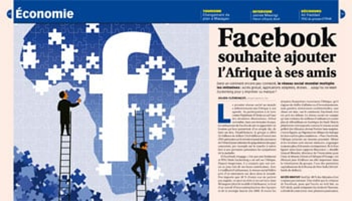 Facebook compte plus de 100 millions d’internautes africains inscrits sur sa plateforme. © Sévérin Millet pour JA