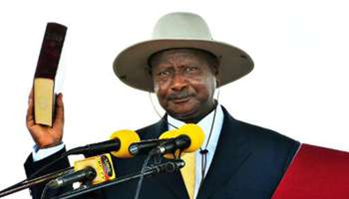 Le président ougandais Yoweri Museveni, le 12 mai 2011 à Kampala. © AFP