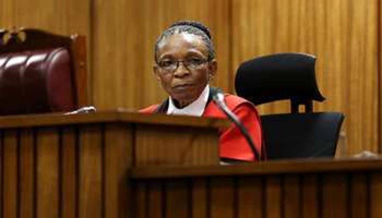 La juge sud-africaine Thokozile Masipa le 16 octobre 20145 au tribunal à Pretoria. © AFP