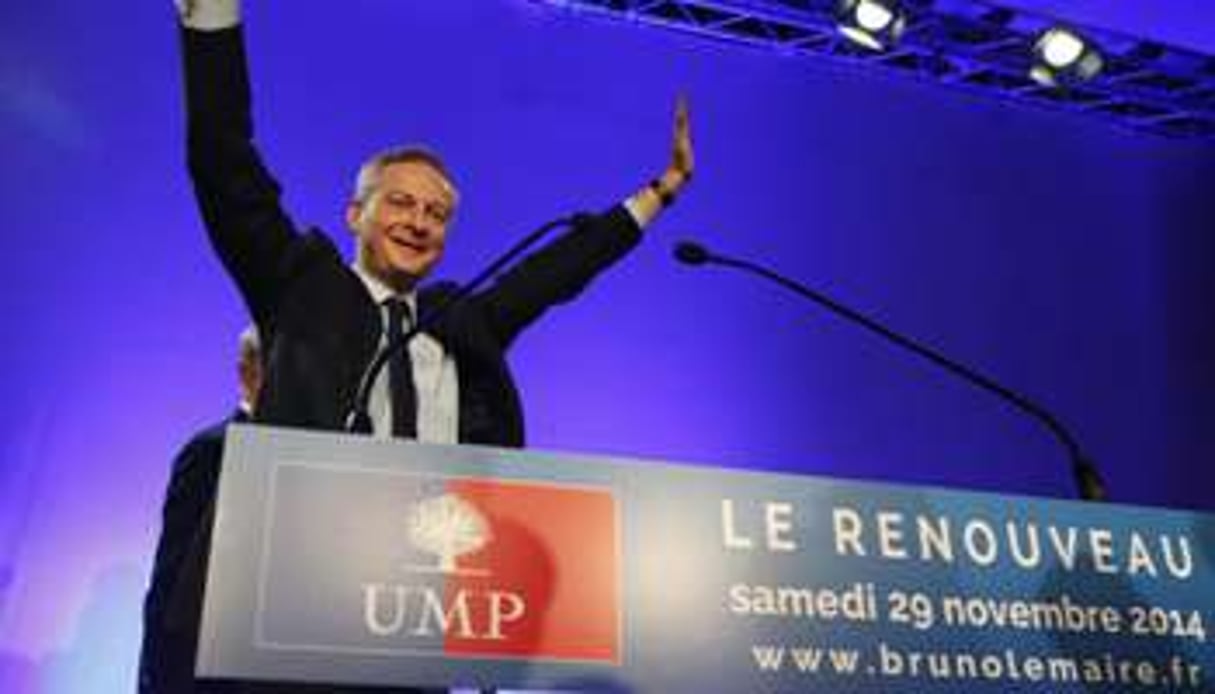 Bruno Le Maire, samedi 29 novembre, devant les militants de l’UMP. © Thomas Samson/AFP
