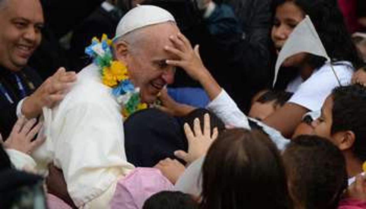 Le pape François à Roi, le 23 juillet 2013. © AFP