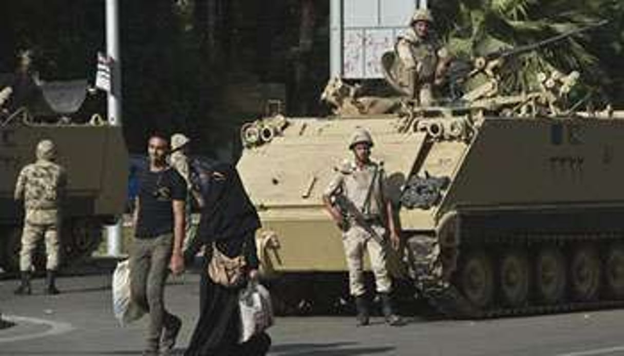 Des forces de sécurité égyptiennes au Caire, le 23 avril 2014. © AFP