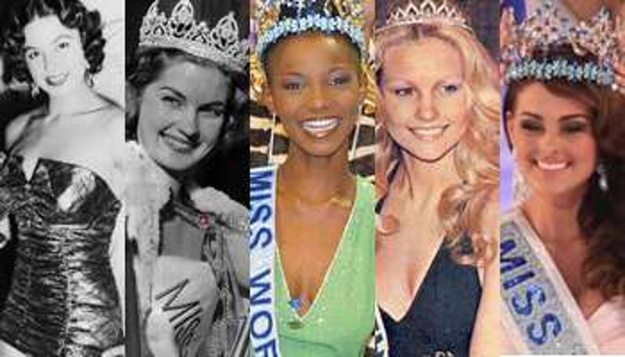 Les cinq Miss Monde africaines, depuis 1951. © DR/AFP