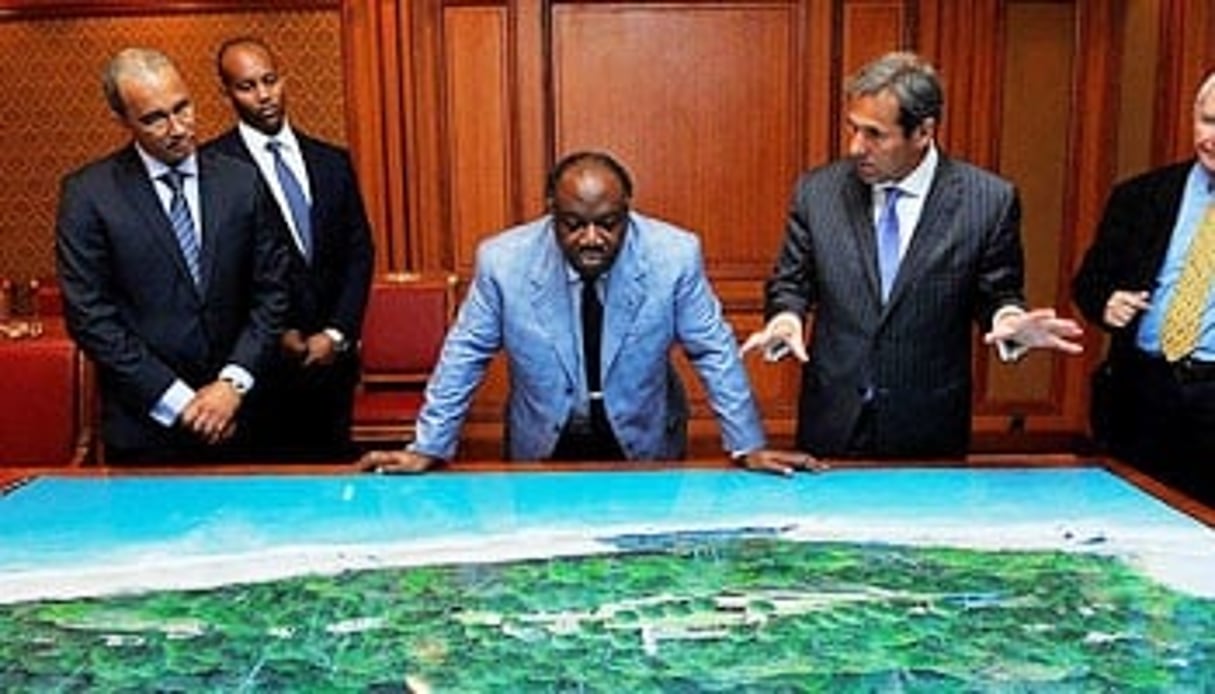 Le président Ali Bongo a lancé un vaste projet d’infrastructures dans le cadre du programme ‘Gabon émergent’. © Gabon Presidential press office/AFP