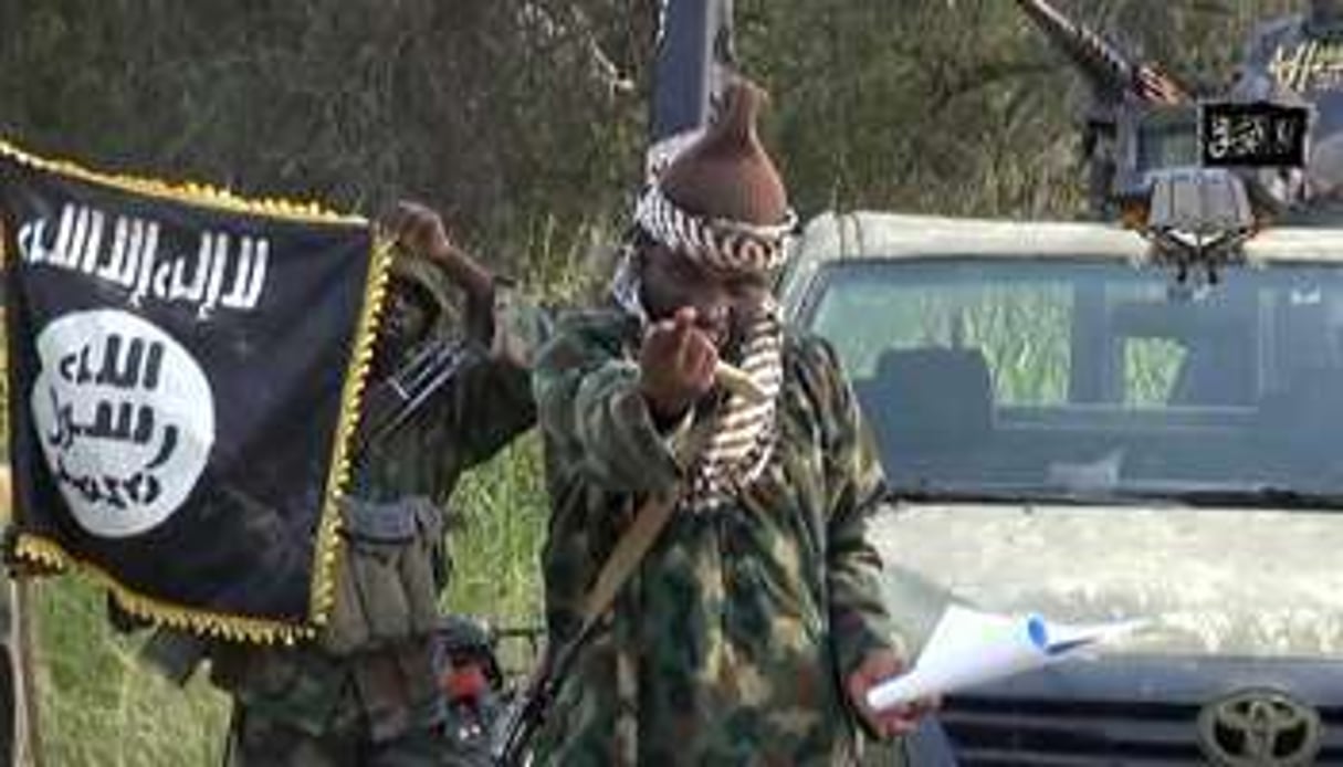 Le leader de Boko Haram dans une vidéo publiée par le groupe extrémiste, le 2 octobre 2014. © AFP