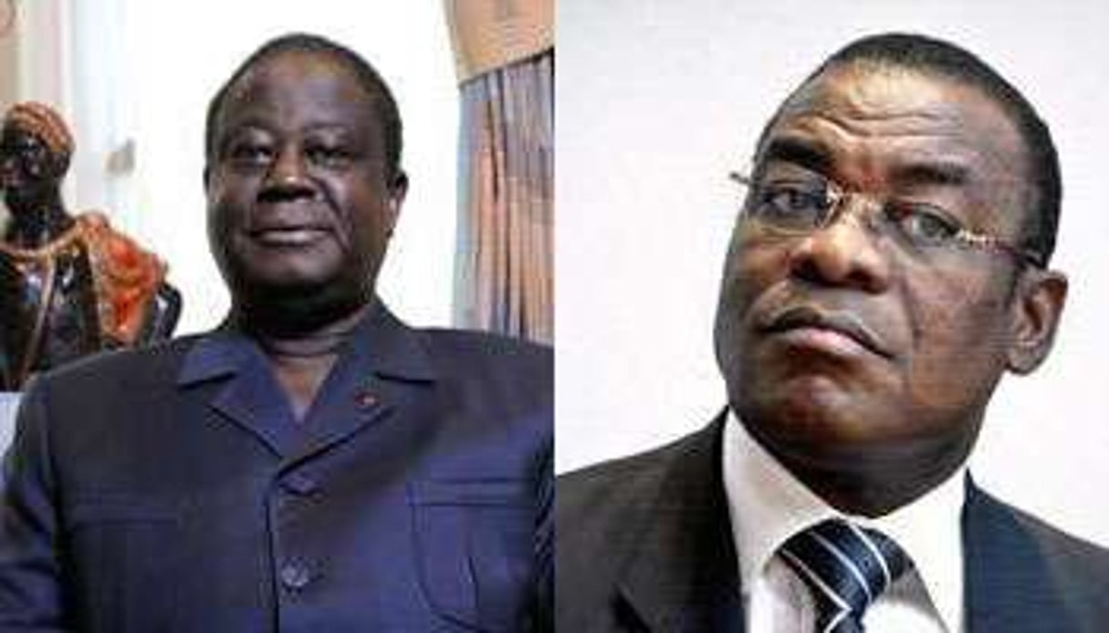 HKB et Pascal Affi N’Guessan, deux leaders politiques ivoiriens. © Montage JA.