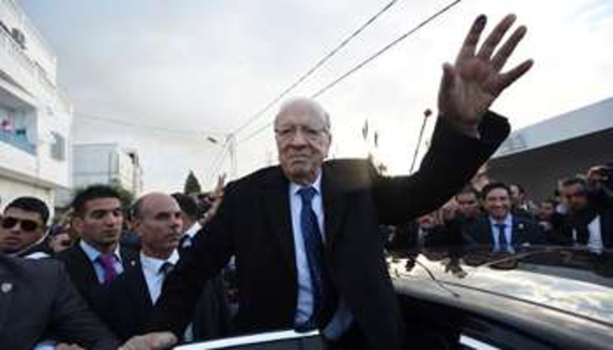 Le candidat à la présidentielle Béji Caïd Essebsi, le 21 décembre 2014 à Tunis. © AFP