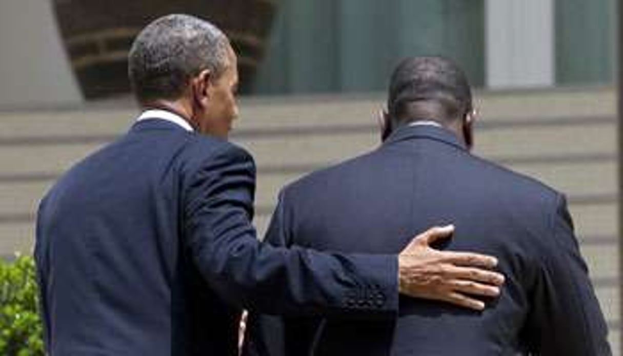 Macky Sall avec Barack Obama. © SAUL LOEB / AFP