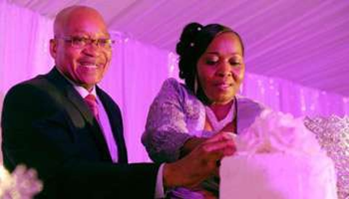 Jacob Zuma lors de son sixième mariage en avril 2012 © AFP