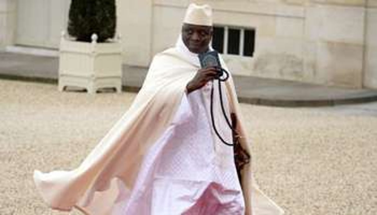 Le président gambien Yahya Jammeh à Paris. © AFP
