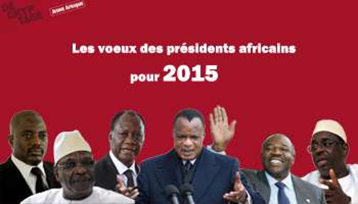 Les présidents Kabila, IBK, Ouattara, Sassou Nguesso, Bongo Ondimba et Sall. © Montage JA