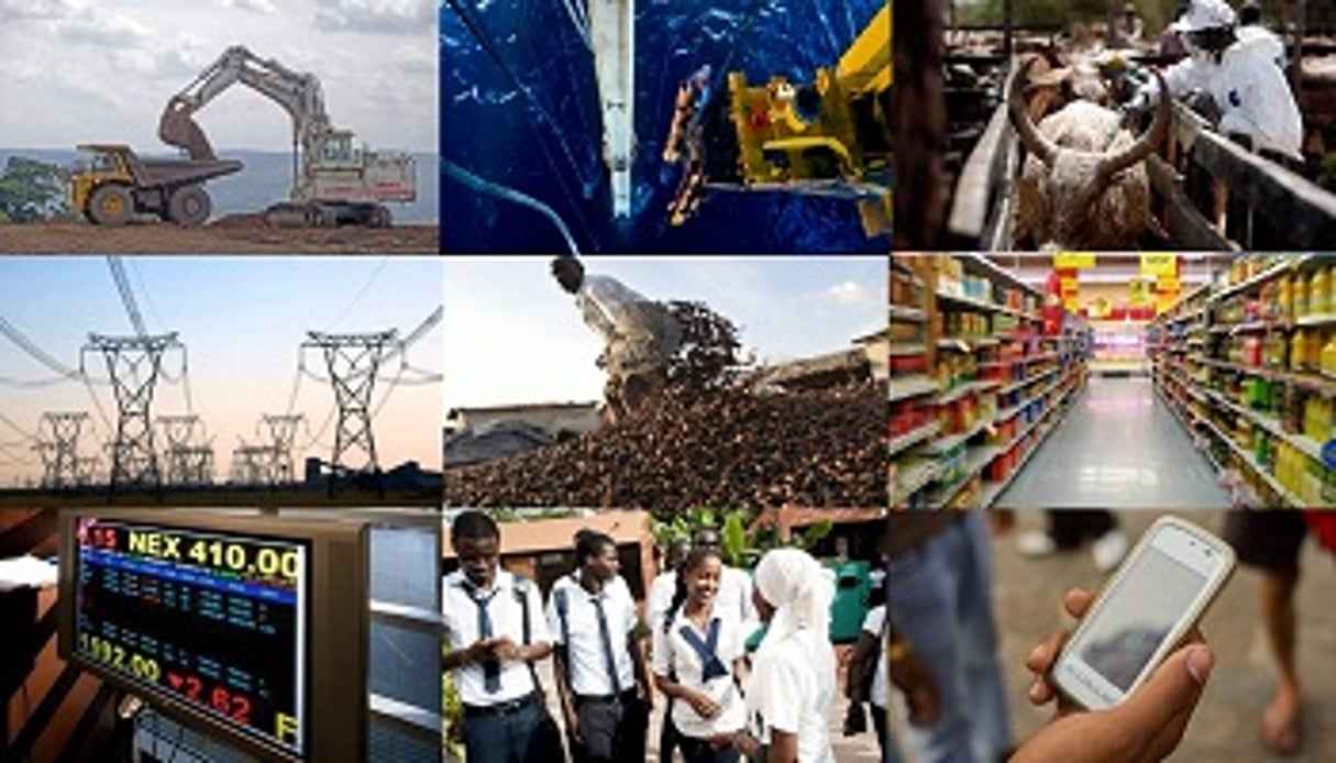 L’Afrique devrait conserver une croissance de l’ordre de 5 % en 2015. © Montage JA