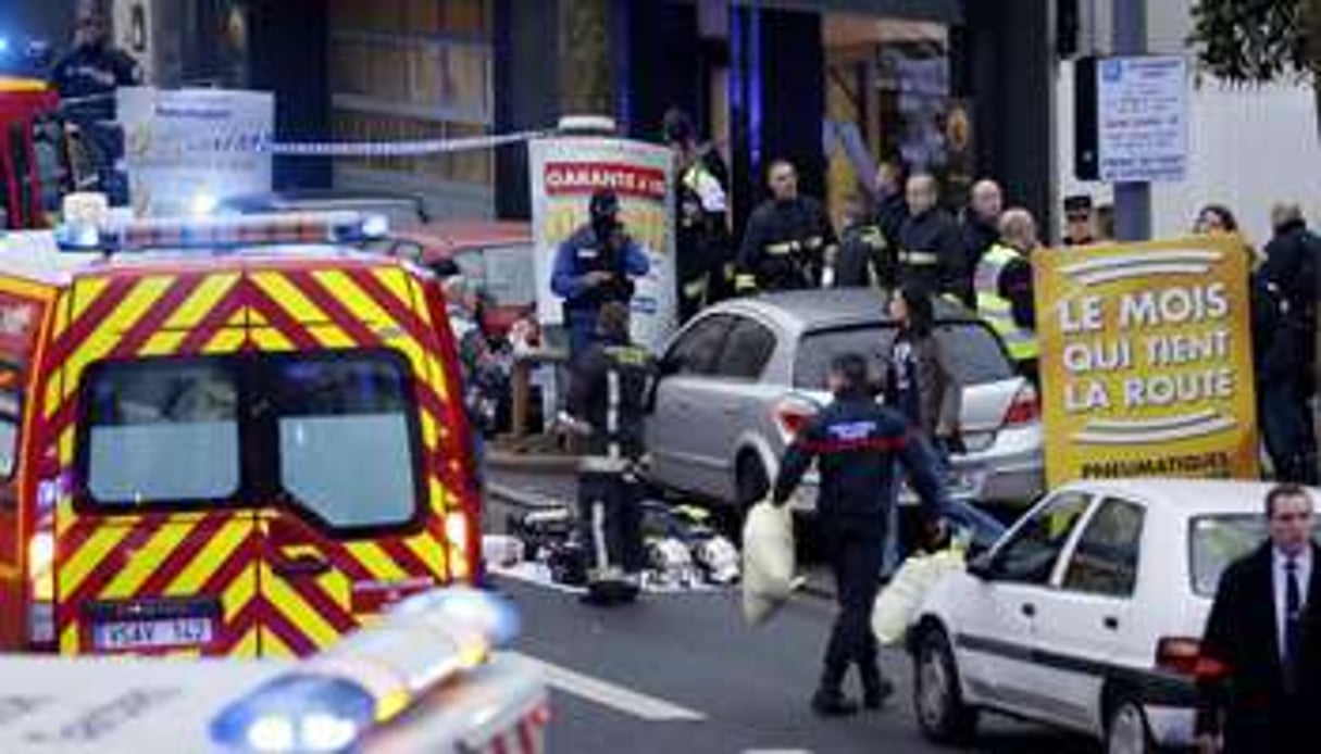 Sur la scène du crime à Montrouge, jeudi 8 janvier. © AFP