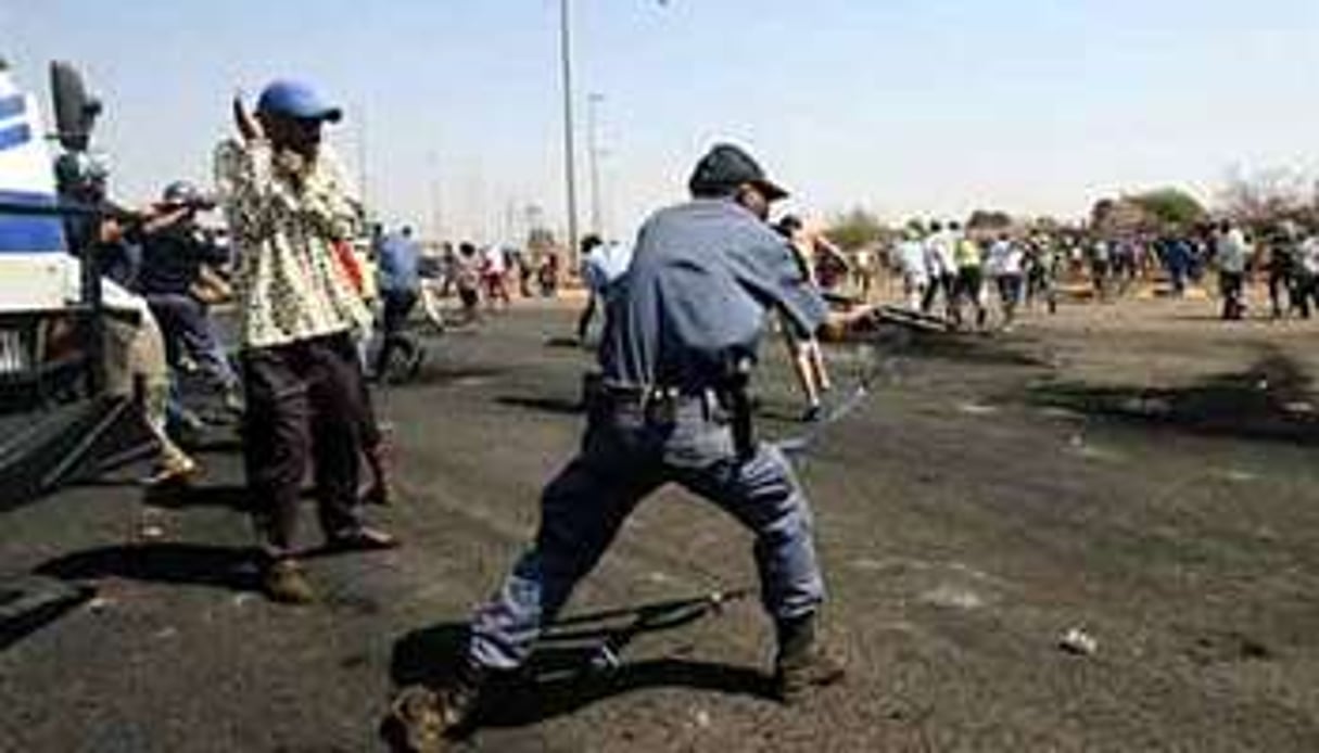 Des émeutes à Soweto en septembre 2007. © Archives AFP