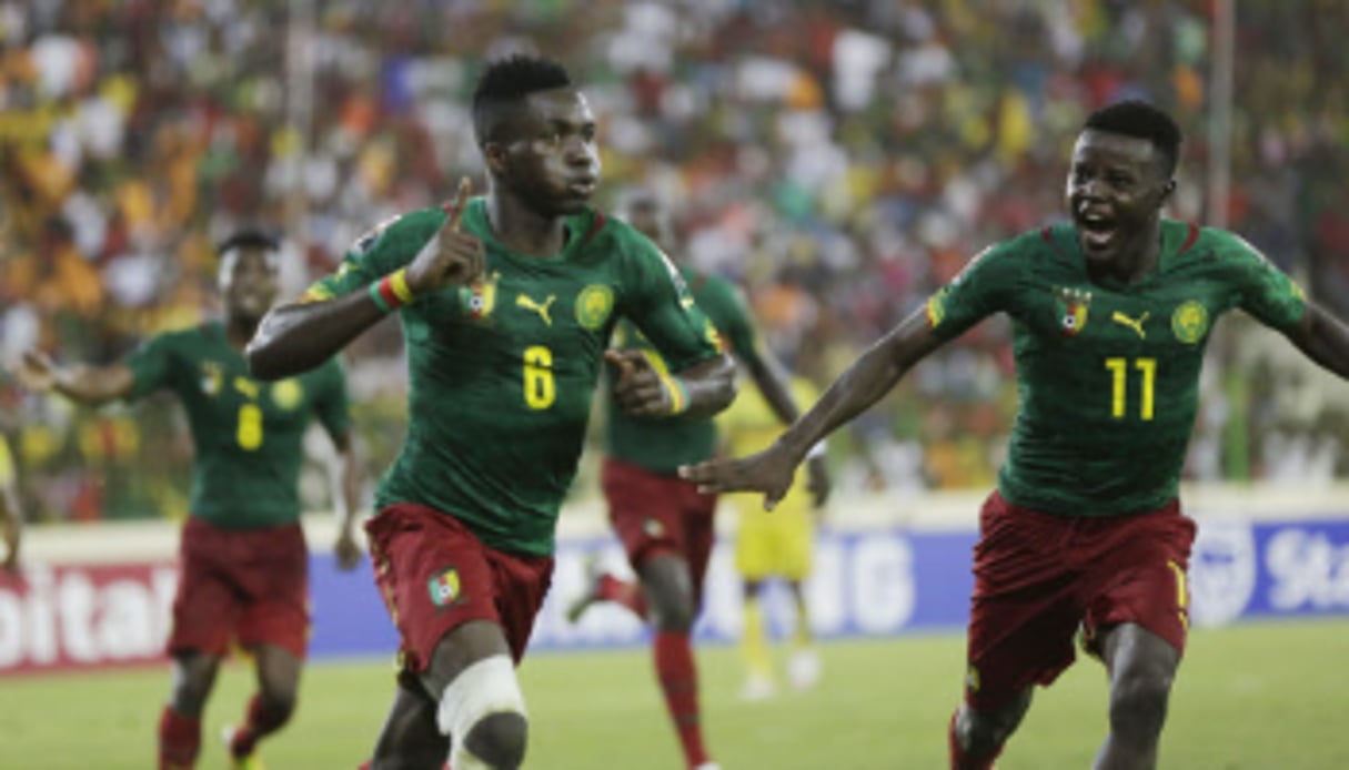 Les Camerounais ont ouvert le score face à la Guinée. © Photo AP